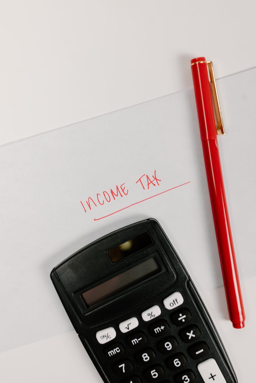 black calculator on the table
